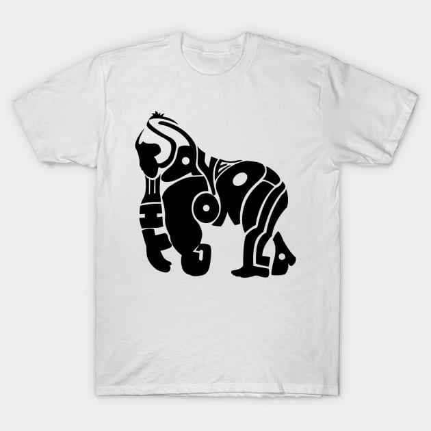 Save The Gorillas T-Shirt by Perrots